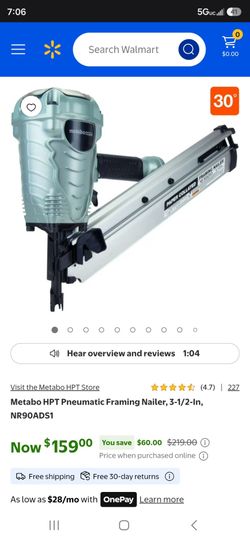 Metabo HPT Pneumatic Framing Nailer