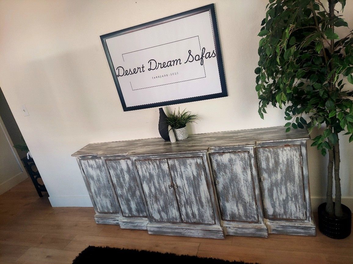 Waterfall 80 Wide Pine Wood Sideboard