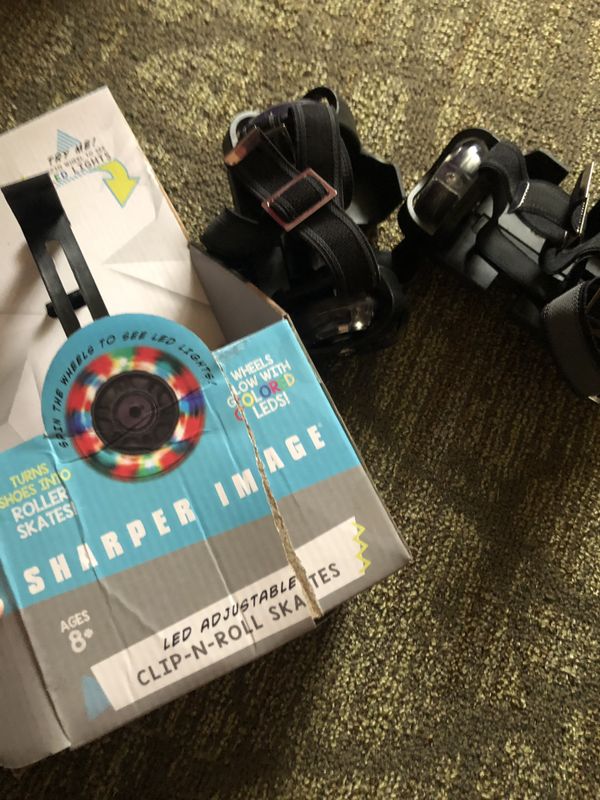 Sharper Image Led Adjustable Clip N Roll Skates