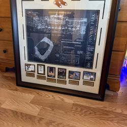 Original Fenway Blueprint With Signed Cards