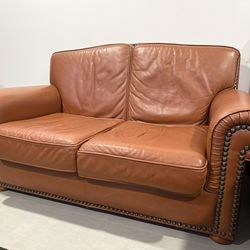 Leather loveseat Italian Wilma Salotti