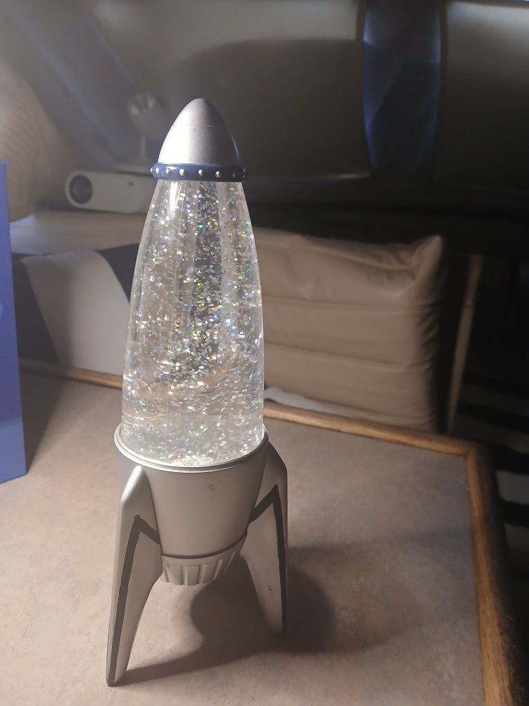 Glitter Rocket Lamp