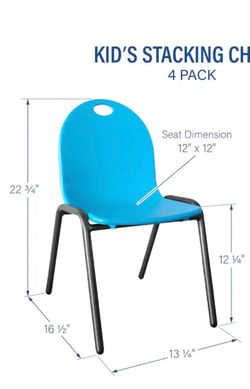 Two kid’s stackable lifetime chairs