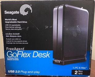 Seagate FreeAgent Go flex Desk 2TB- New