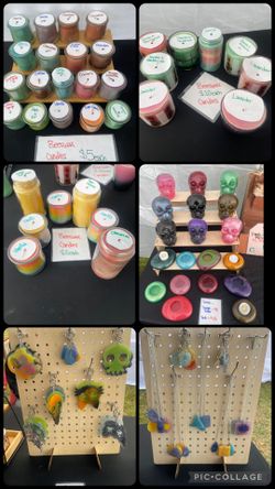 Beeswax Candles, Bath Bombs, and Resin Items