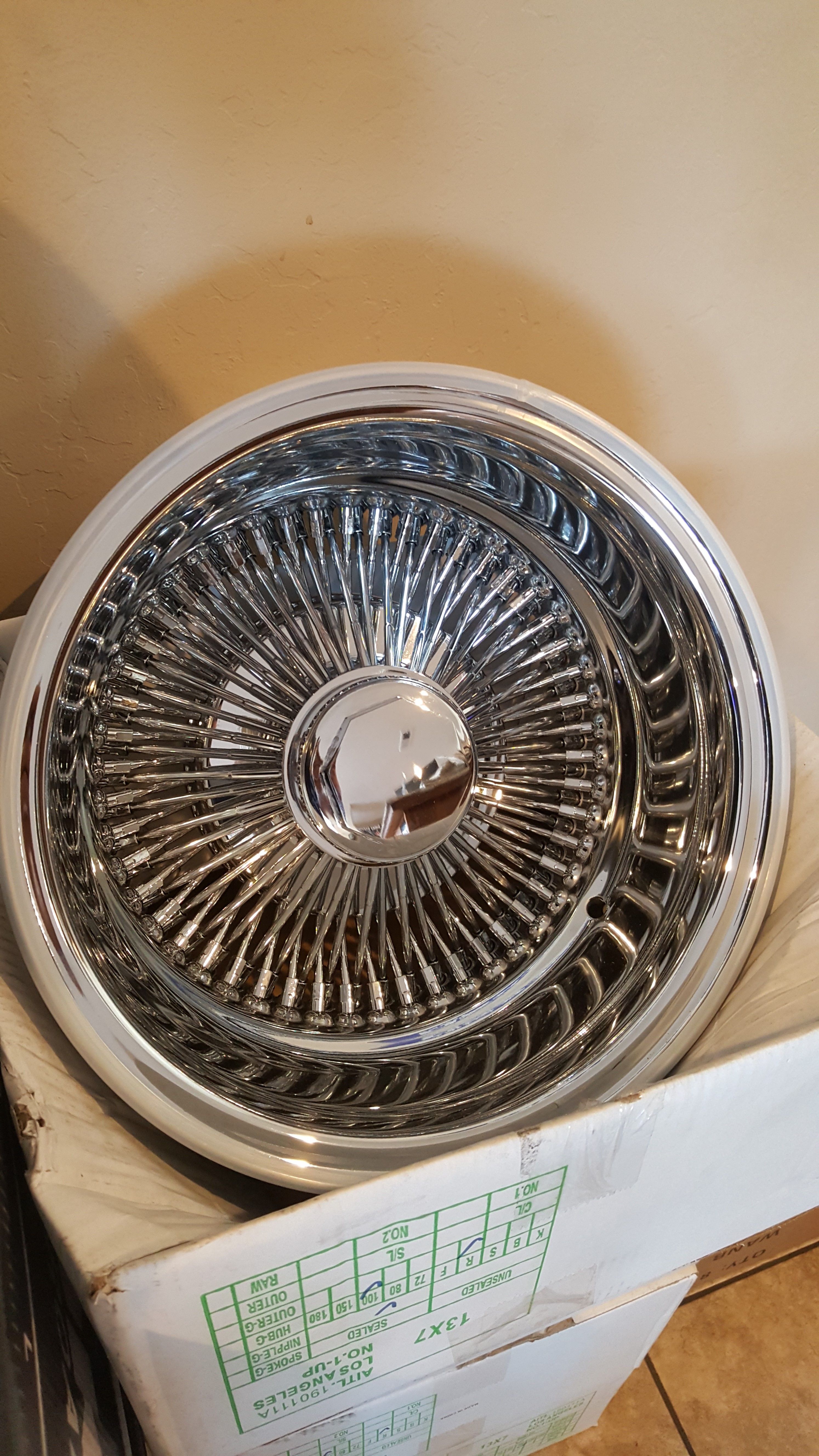 100 Spoke Wires Wheels 13x7 With White Wall Tires . Bad Credit, No