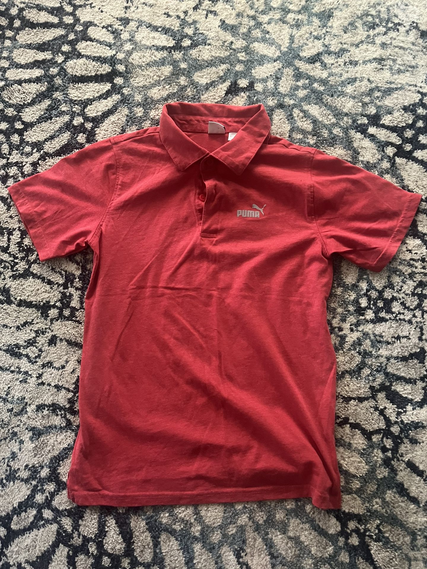 Red Puma Polo Shirt Medium (10-12)