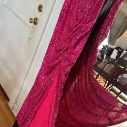 Pink sequin dress