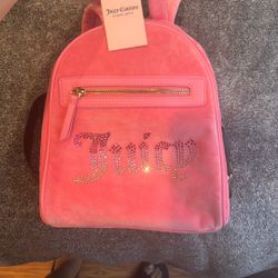 New With Tags Juicy couture Velour Backpack Purse