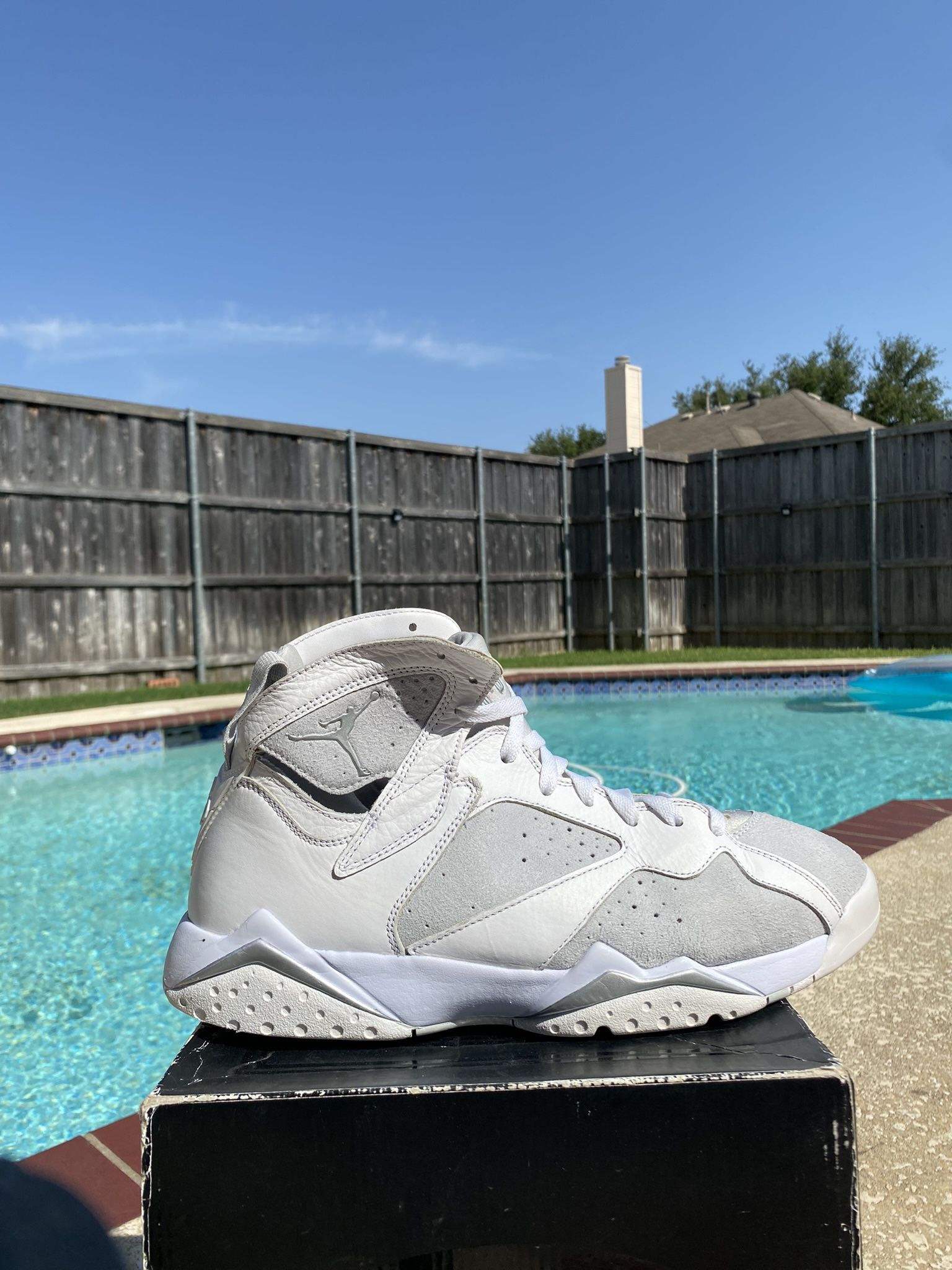 Jordan 7 pure money on feet best sale