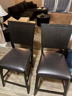 Set of 2 Black Dining Chairs