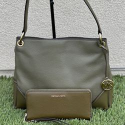 Michael Kors Nicole Medium Shoulder  bag with Large Wallet/Set MK de bolsa y Cartera