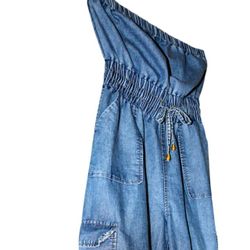 M Denim Jumpsuit High Waist Stretchy Wide Leg Romper Drawstring Waist
#Romper#Denim#fyp#Jumpsuit#Stretchy