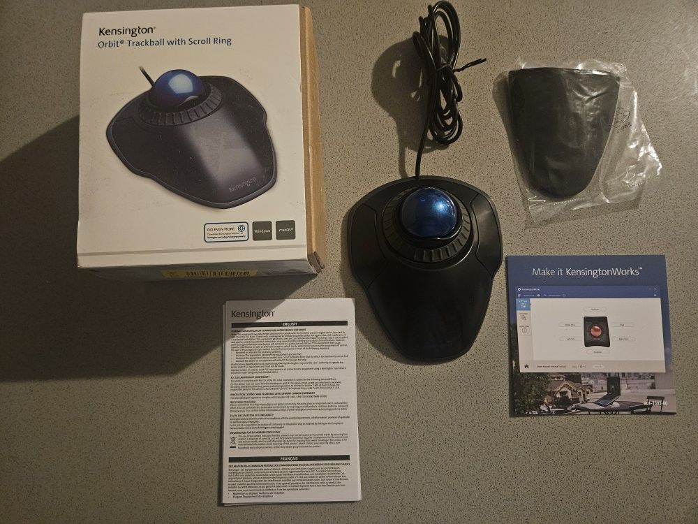Kensington Orbit Trackball Mouse With Scroll Ring