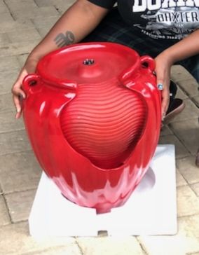 Red Glaze Pot Fountains