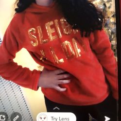Red Velvet  Sweatshirt For Girls Size 10