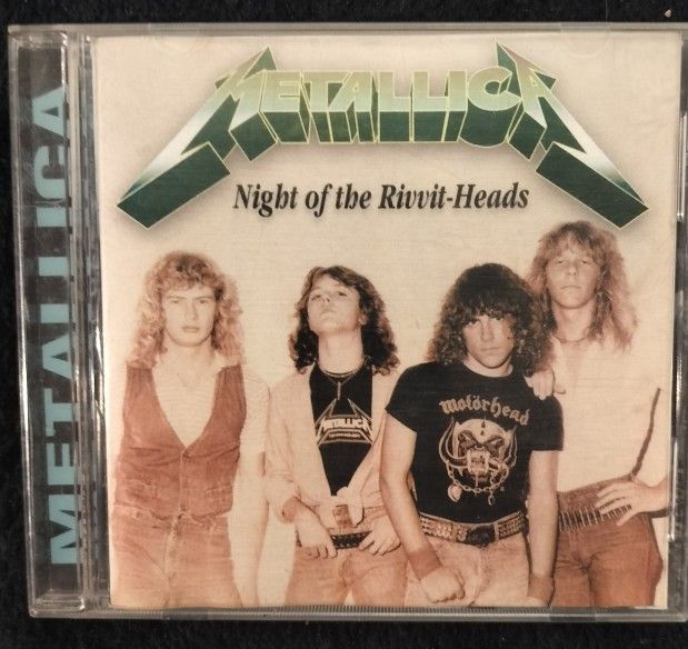 Super rare!! One Of A Kind!! METALLICA'S 1ST CD "Night Of The Rivet Heads" Autographed By Dave Mustain & Marty Friedmen