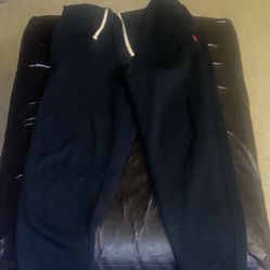 Men’s Black Polo Ralph Lauren Fleece Sweatpants Size S
