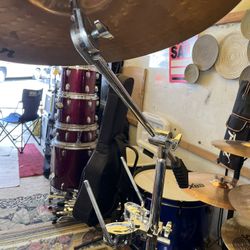 💥 Extra Tall Boom Stand W/New Double Tom Mounts For Drum Set