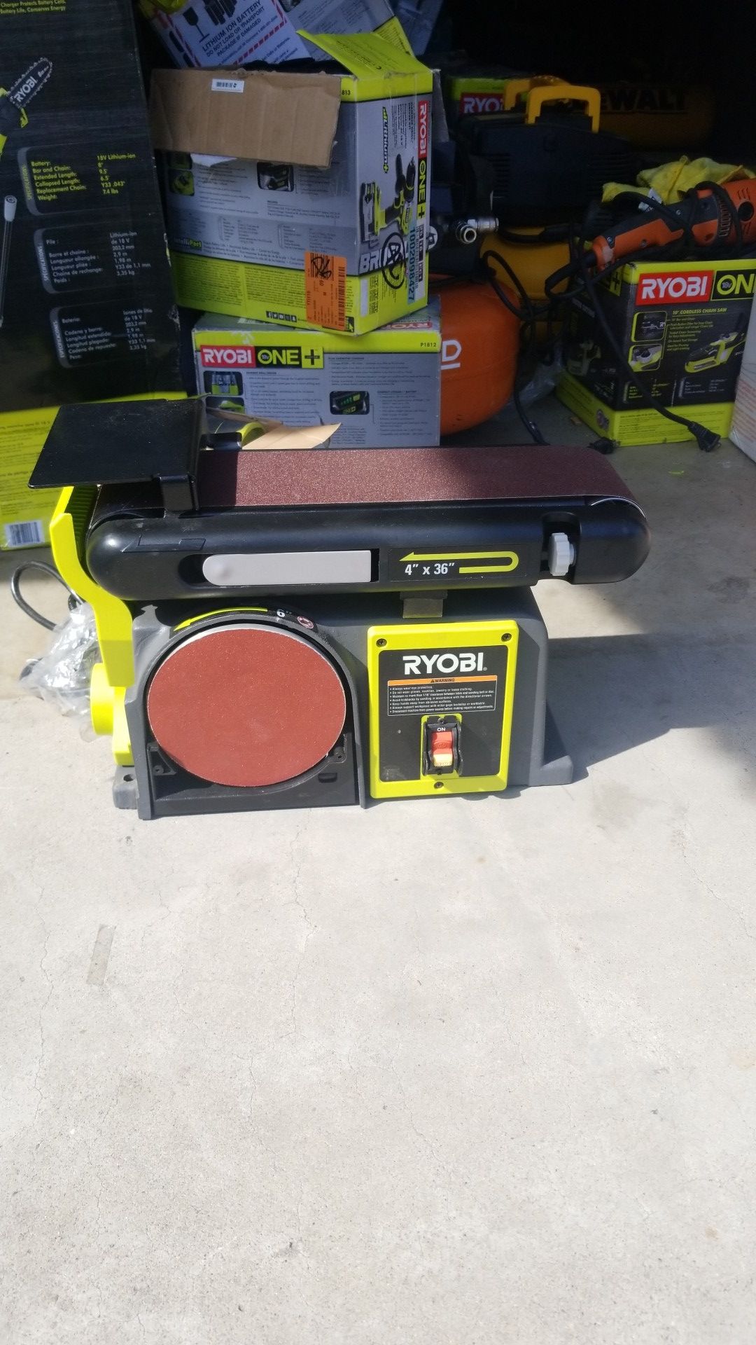 RYOBI 4 in x 36 in. Belt and 6 in. Disc Sander for Sale in Garden Grove, CA OfferUp