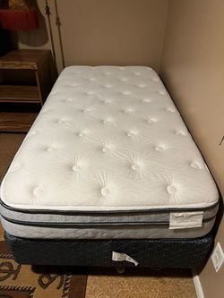 Twin beds like new. I have two of them with frame and box spring. 50$ for both.
