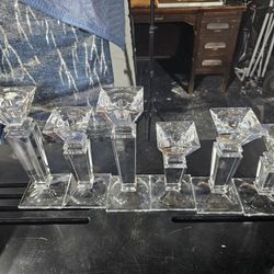 Crystal candle holders