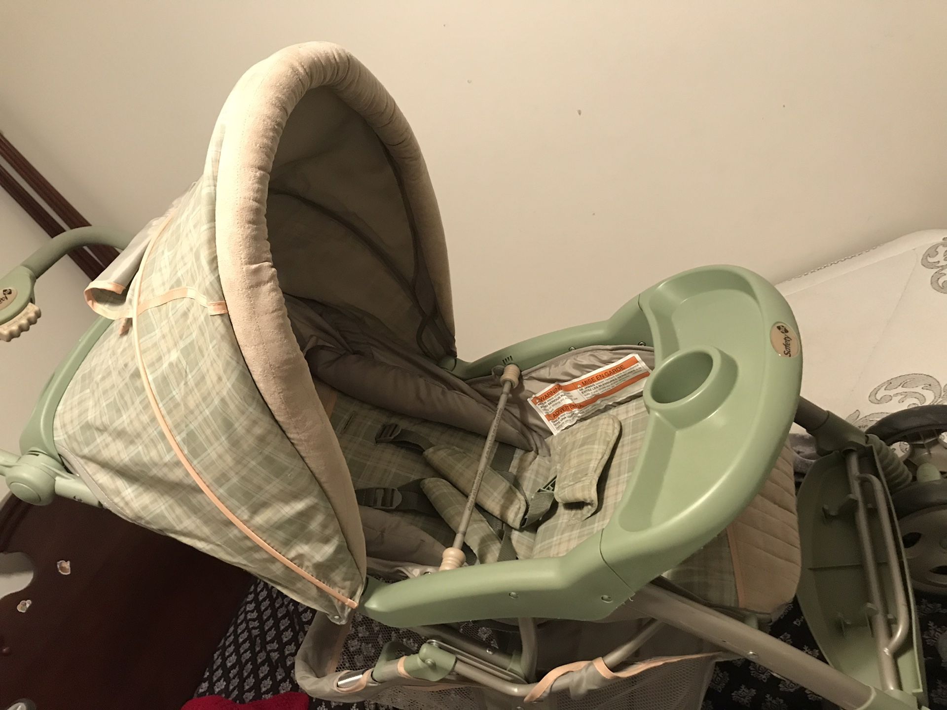 Baby stroller with car seat good condition
