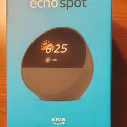 Amazon Echo Spot, Smart Alarm Clock with Vibrant Sound and Alexa