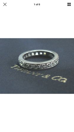 Tiffany & Co Platinum Legacy Diamond Milgrain Band Ring Sz 4.5 3.2mm 1.18Ct