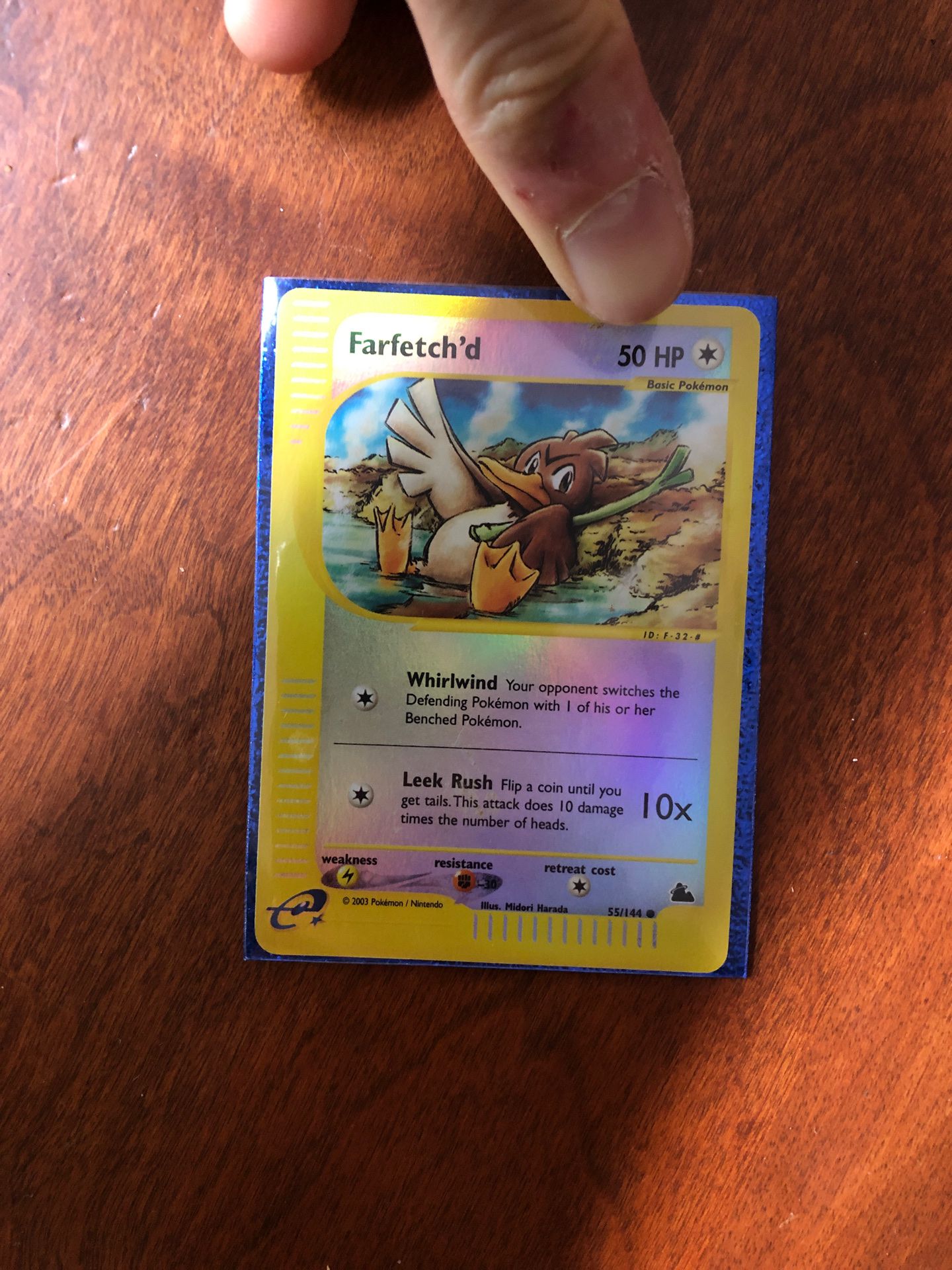 Farfetch’d Reverse Holo Pokemon Playing Card