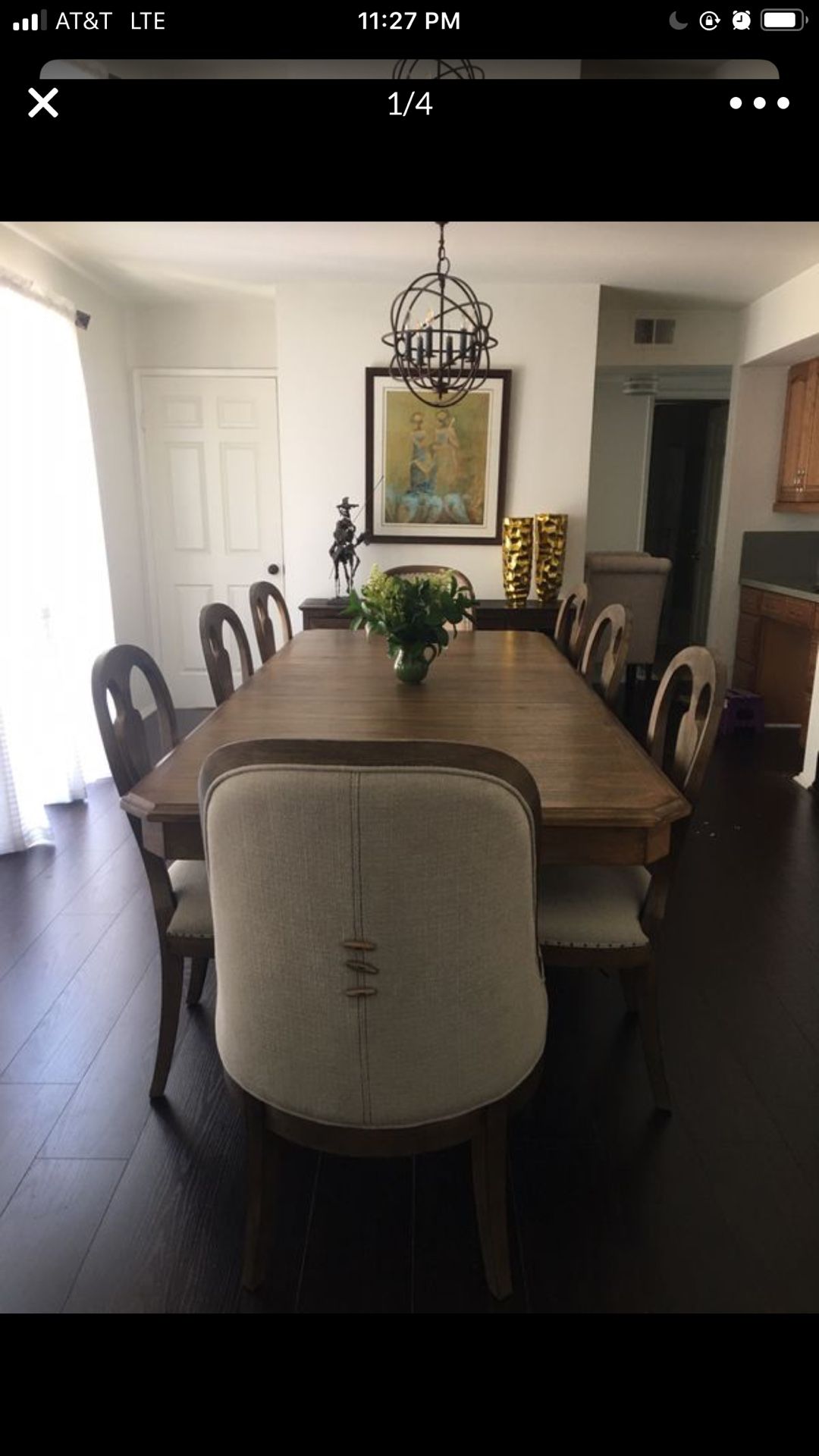 Dining table with 8 chairs