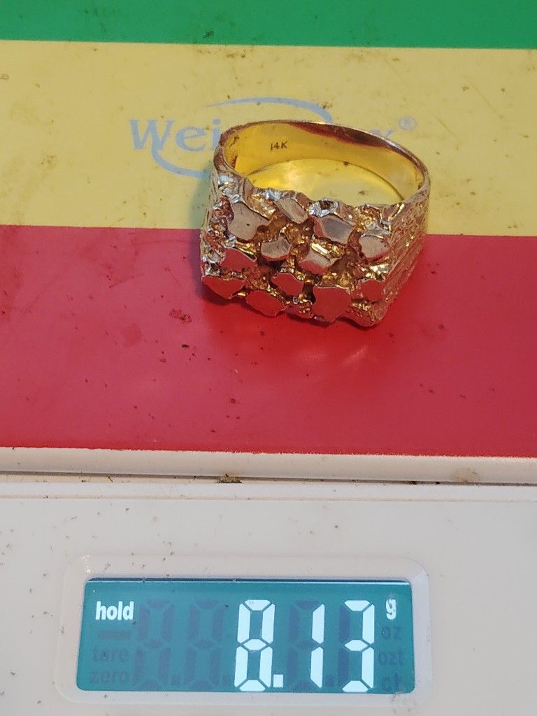14 k Gold Nugget Ring