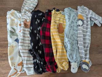 0-3 Months Fleece Pajamas/Sleepers