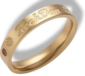 14K Gold Rings for Women Non Tarnish Wedding Band Stacking Comfort Fit Pink Zircon & Daisy Adorn Stylish & Versatile