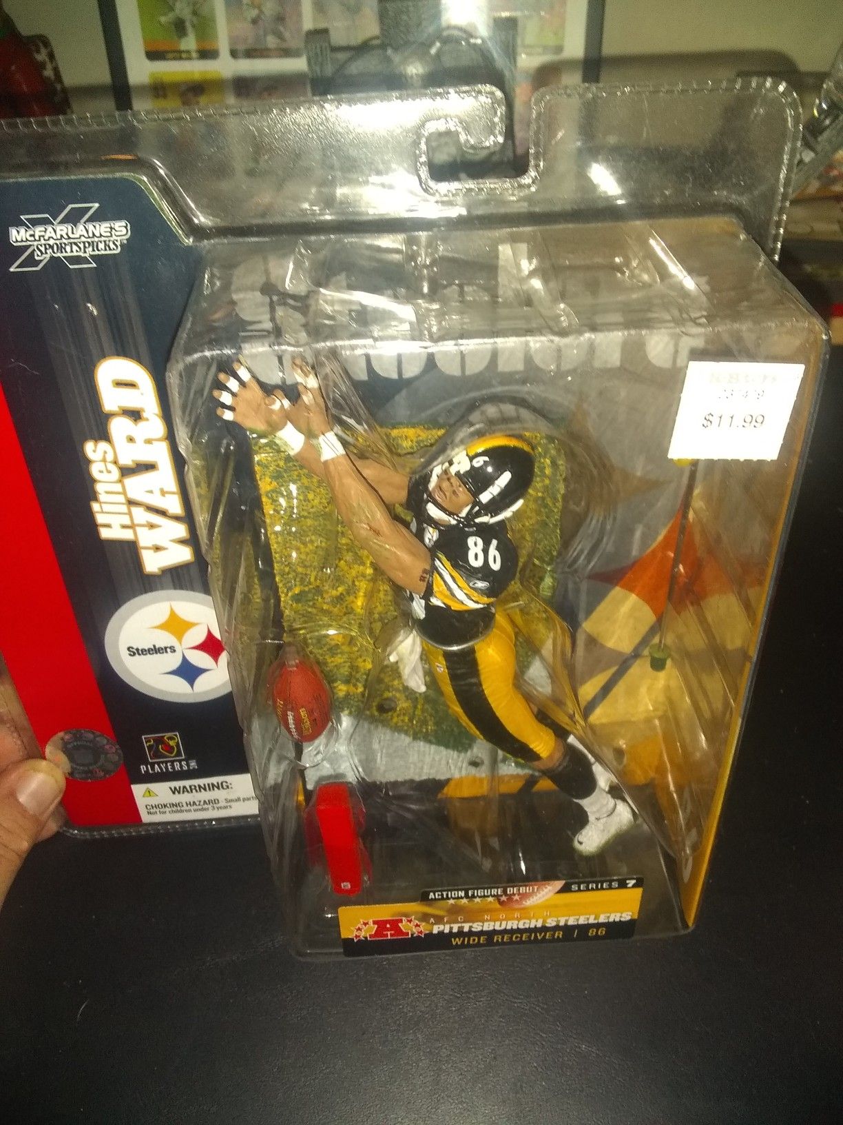 Brand New 2003 Hines Ward Pittsburgh Steelers Mcfarlane Action Figure