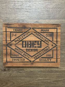 Obey Wood Sign