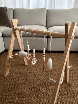 Wooden animal play gym
