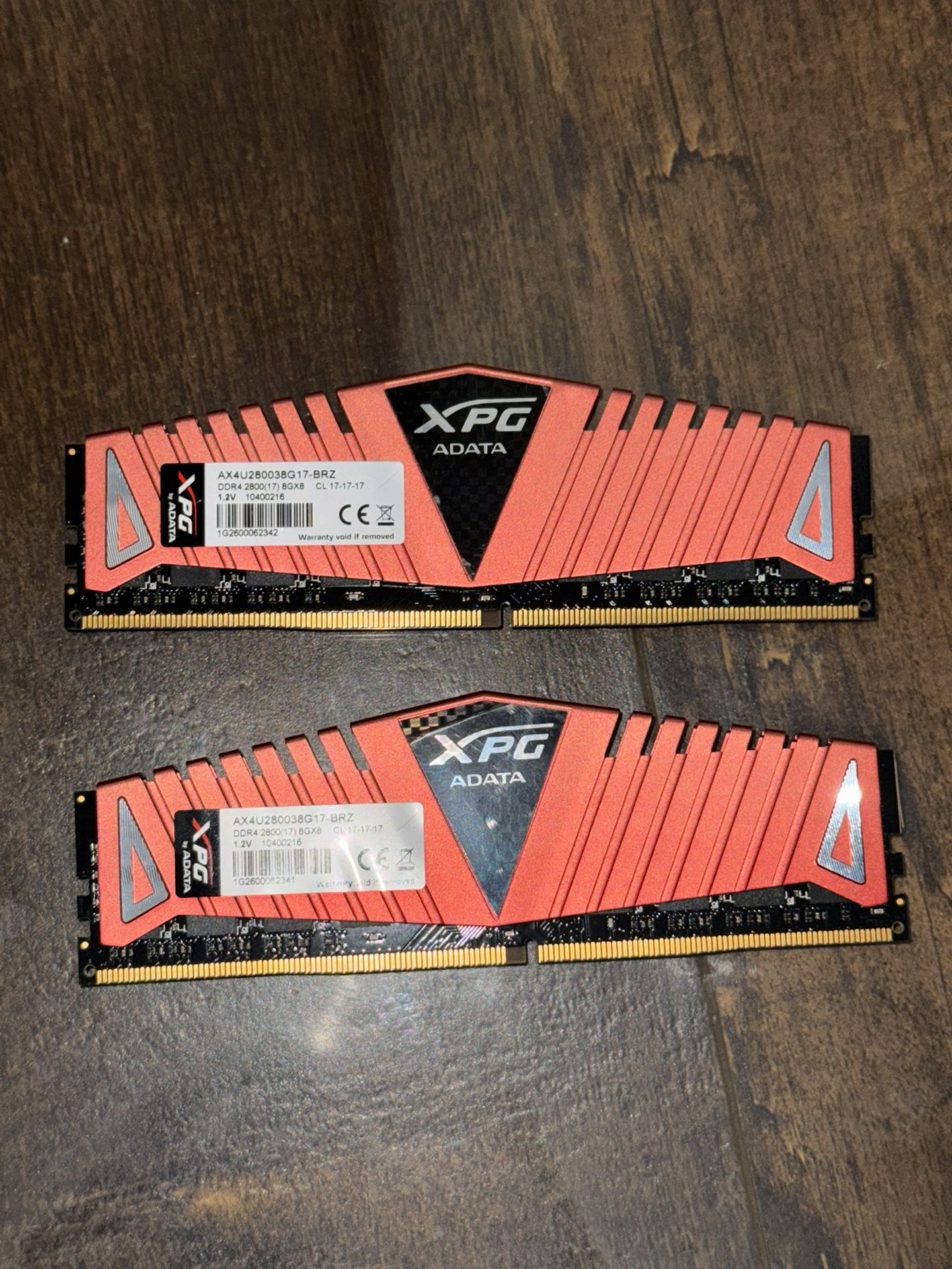 16GB (2x8) ADATA XPG Z1 - DDR4 2800 Mhz Gaming Memory RAM 1.2v CL17, used