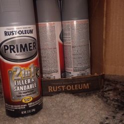 5 Brand New Cans Gray Spray Paint