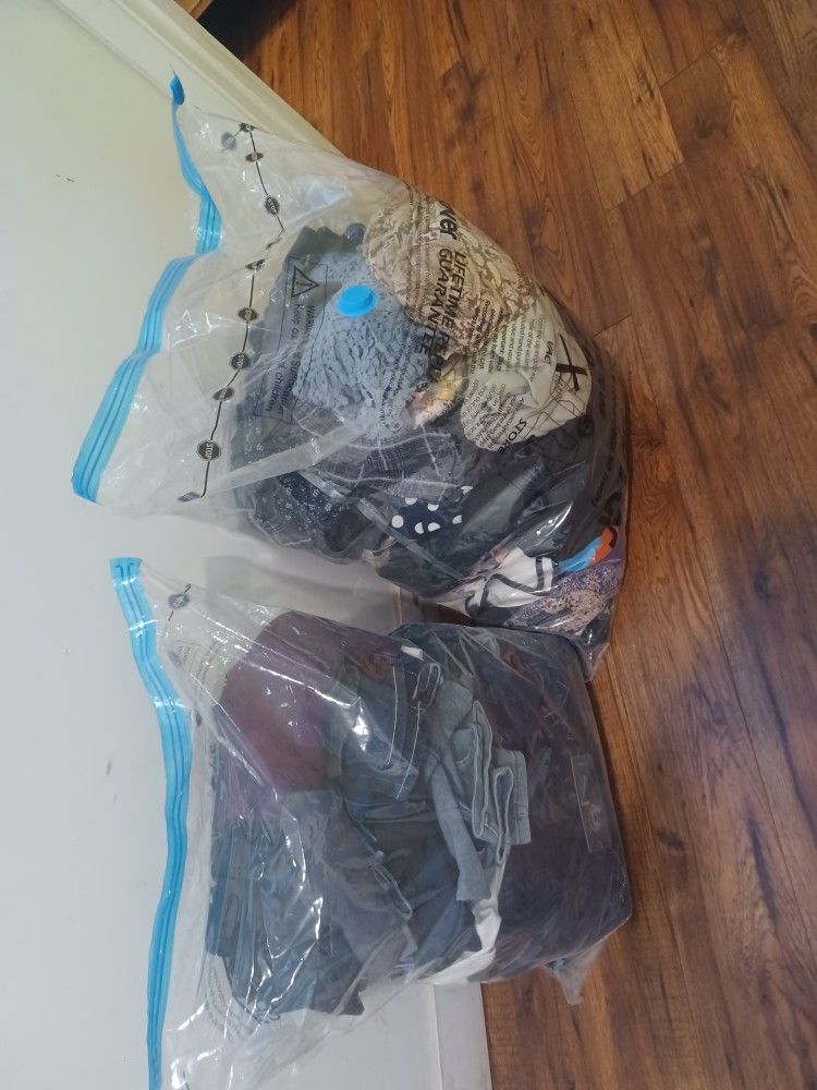 2 Bolsas De Ropa ,vestidos Y Pantalones Mujer Talla Uno Y Cero ,vestidos Small