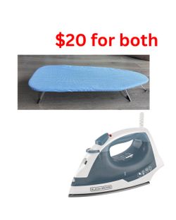 New ironing board and iron