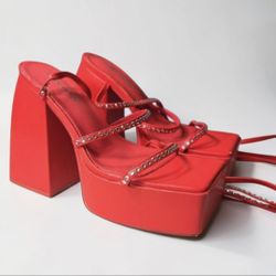 Public Desire Helena Diamante Platform Heels