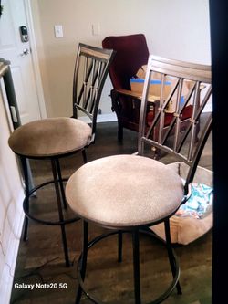 bar stools x 2 and patio chair