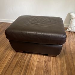 Leather ottoman