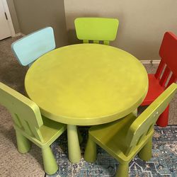 Kids Plastic Table & Chairs Set $90