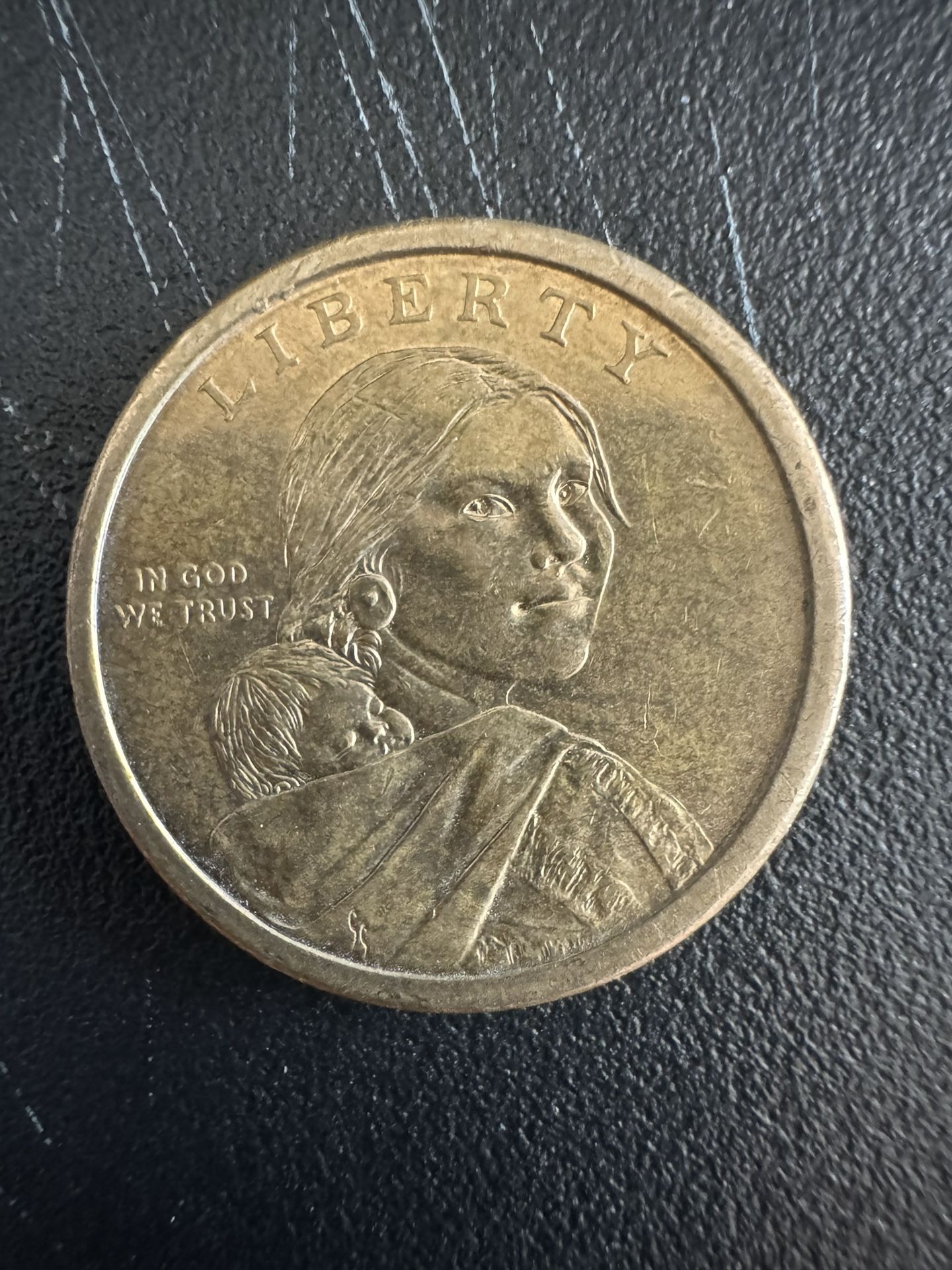 Sacagawea Dollar Coin No Date On Face Or Reverse