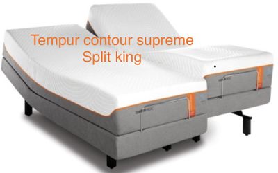 Tempur Contour Supreme 12” split king Mattress ! Display in plastic