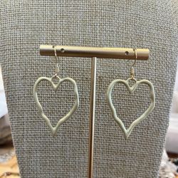 Handmade Gold Plated Heart Earrings
