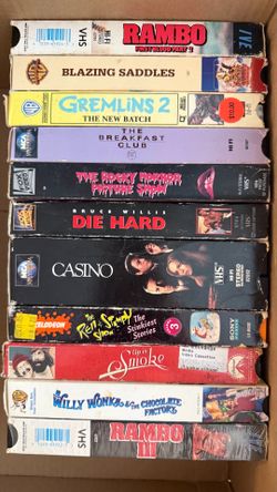 Lot of 11 Vintage VHS Tapes – Action, Cult Classics, Comedy & Animated