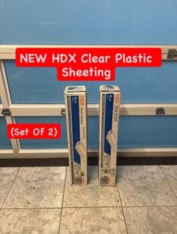 Brand New 10ft x 100ft Clear 4 Mil Plastic Sheeting (Set Of 2 Boxes)
